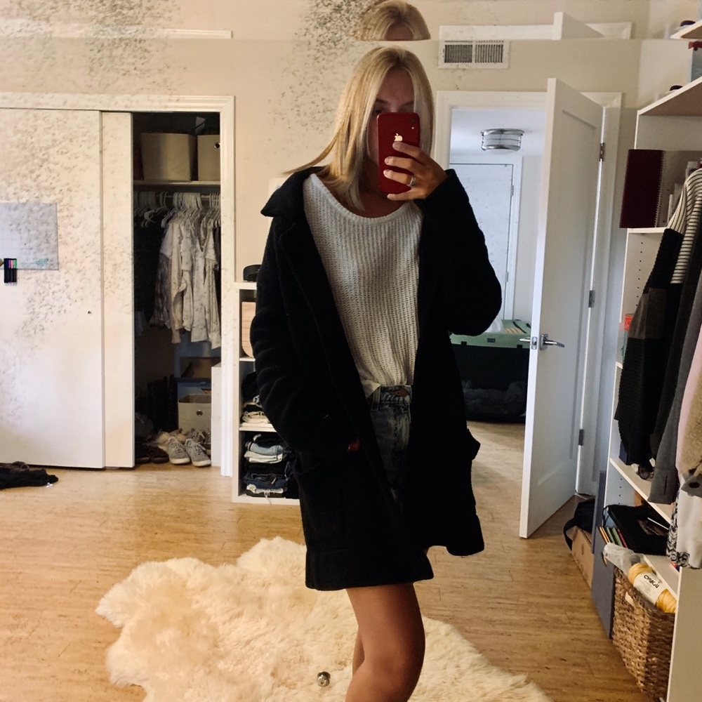 Brandy Melville knit trench coat-esque cardigan